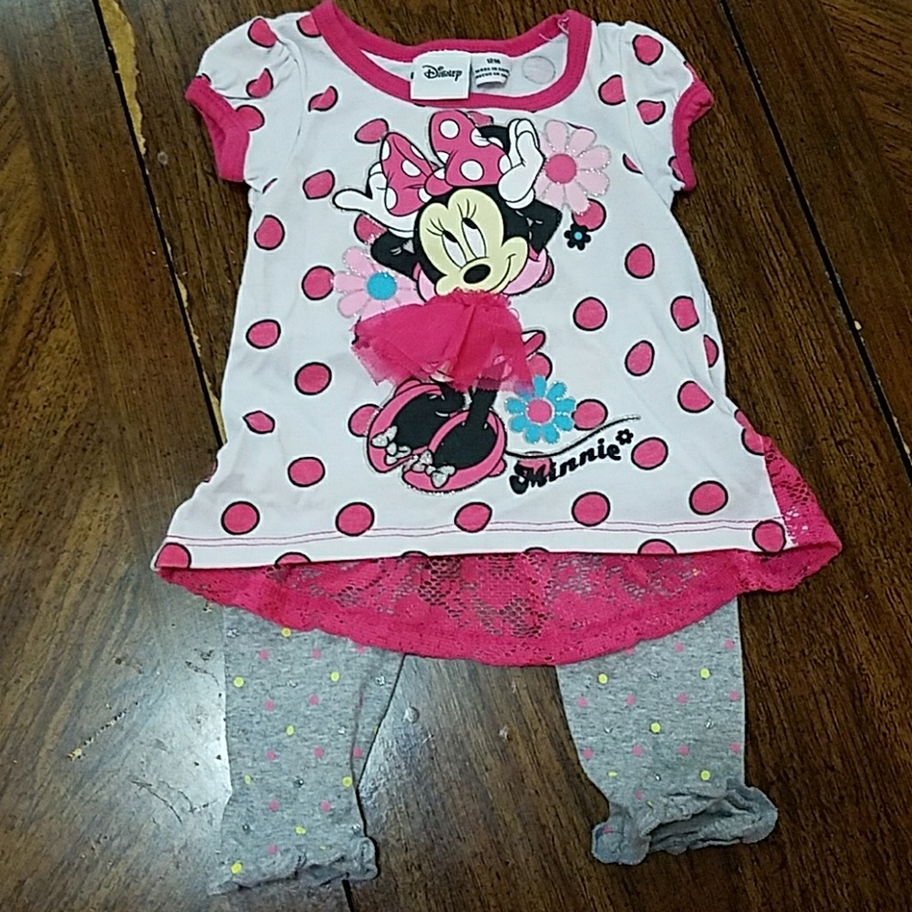 Minnie Mouse Shirt and Polka Dot Leggings